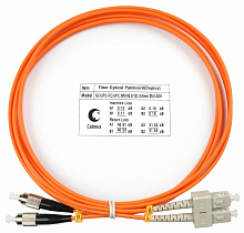 Патч-корд оптический duplex SC-FC 62,5/125 mm 2м LSZH Cabeus