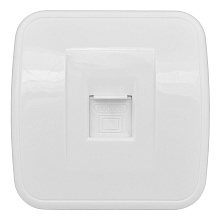 Минск Розетка RJ-45 1-местная ОП, 1А, 120В, белая EKF