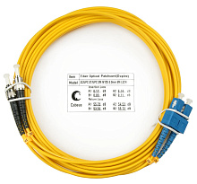 Патч-корд оптический duplex SC-ST 9/125 sm 15м LSZH Cabeus