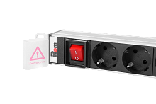 Вертикальный блок розеток Rem-16 с выкл., 15  Schuko, 10 C13, вход  IEC 60320 C20 16A, алюм., 42-48U