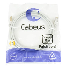 Патч-корд медный Cabeus PC-FTP-RJ45-Cat.5e-3m 19" кабель 5e  серый