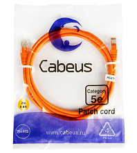 Патч-корд медный Cabeus PC-UTP-RJ45-Cat.5e-2m-OR 19" кабель 5e  оранжевый