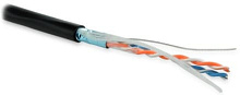 Витая пара Hyperline FUTP2-C5-S24-OUT-PE-BK-500 5 Черный 500  м