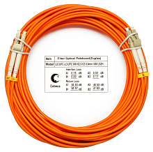 Патч-корд оптический duplex LC-LC 62,5/125 mm 15м LSZH Cabeus