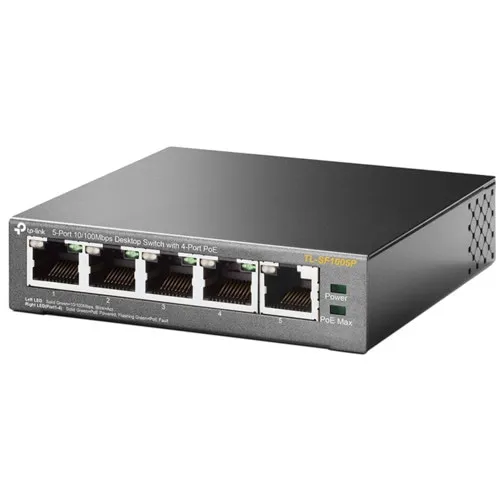 Коммутатор TP-Link TL-SF1005P (100 Base-TX (100 мбит/с), Без SFP портов)