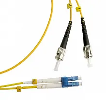 Патч-корд оптический duplex LC-ST 9/125 sm 1,5м LSZH Cabeus
