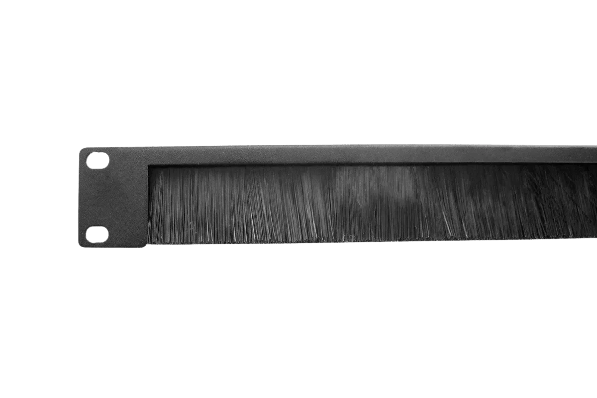 Горизонтальный кабельный органайзер со щёткой, 19" 1U