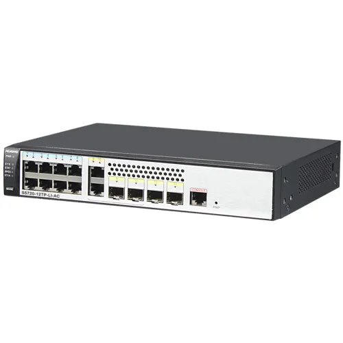 Коммутатор Huawei 8GE 2SFP 2DP S5720S-12TP-LI-AC 98010568 (1000 Base-TX (1000 мбит/с), 4 SFP порта)