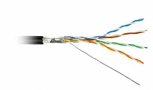 Витая пара Hyperline FUTP4-C5E-S24-OUT-LSZH-BK-500 5e Черный 500  м