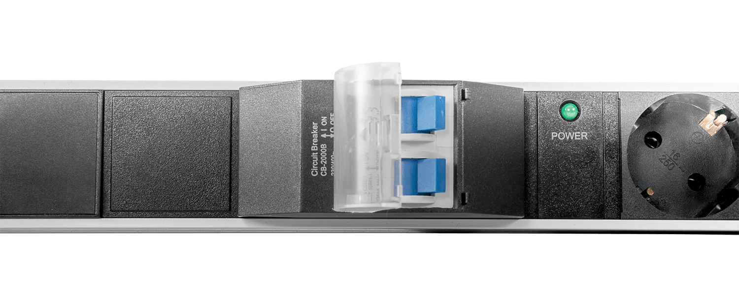 Упр. верт. блок розеток с монит. Rem-MC1 6х2 S, 32A, алюм., 33-48U, колодка