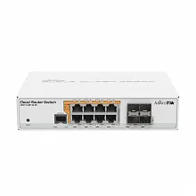Коммутатор Mikrotik CRS112-8P-4S-IN (1000 Base-TX (1000 мбит/с), 4 SFP порта)