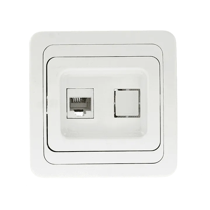Лондон Розетка RJ-45 1-местная белая EKF