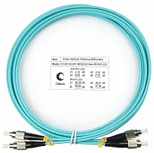 Патч-корд оптический duplex FC-FC 50/125 mm OM3 3м LSZH Cabeus