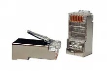 Коннектор RJ11, RJ12, RJ45  Hyperline PLUG-8P8C-U-C5-SH-100 19" кабель 5e  