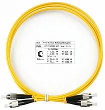 Патч-корд оптический duplex FC-FC 9/125 sm 1,5м LSZH Cabeus