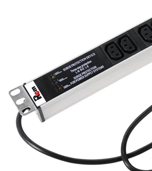 Вертикальный блок розеток Rem-16 с фил. и инд., 25 IEC 60320 C13, алюм., 42-48U, шнур 3 м.