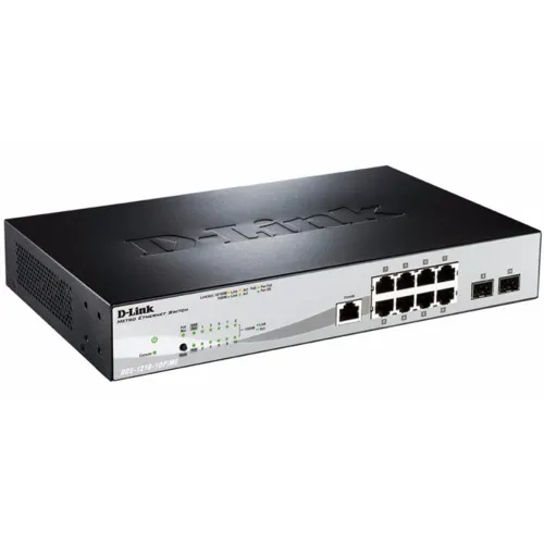 Коммутатор D-link DGS-1210-10P/ME/A1A (1000 Base-TX (1000 мбит/с), 2 SFP порта)