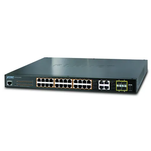 Коммутатор Planet GS-4210-24PL4C (1000 Base-TX (1000 мбит/с), 4 SFP порта)