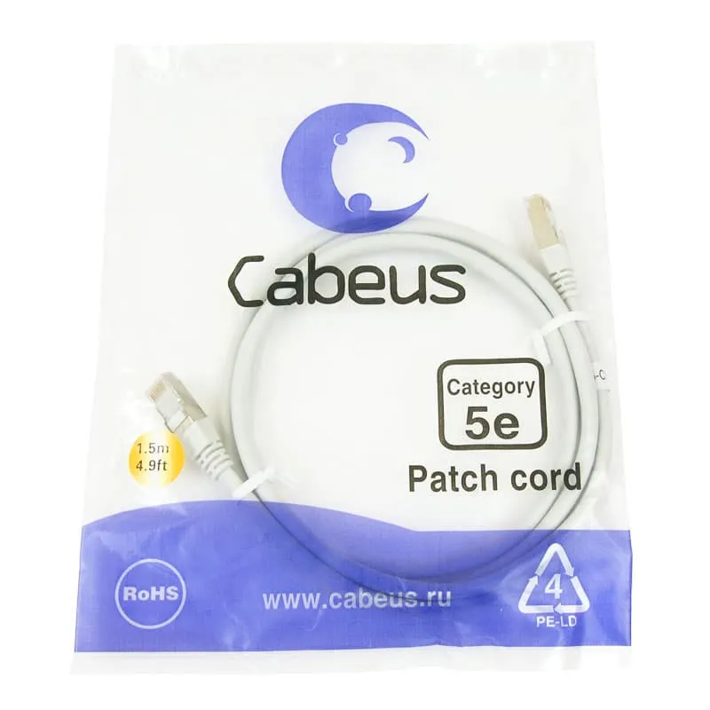 Cabeus PC-FTP-RJ45-Cat.5e-1.5m