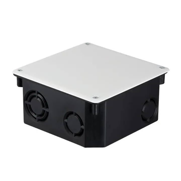 Коробка распаячная КМТ-010-006 с крышкой для твердых стен (107х107х50) с саморезами IP20 EKF