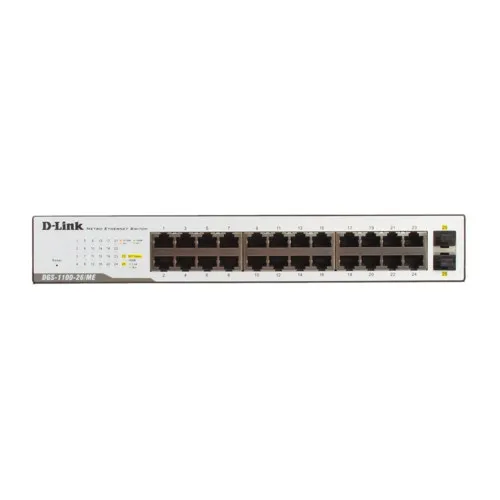 Коммутатор D-link DGS-1100-26/ME/B2A (1000 Base-TX (1000 мбит/с), 2 SFP порта)