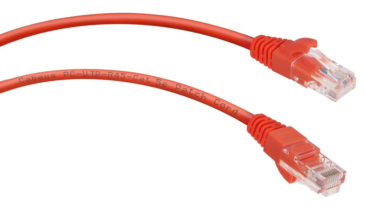 Cabeus PC-UTP-RJ45-Cat.5e-5m-RD