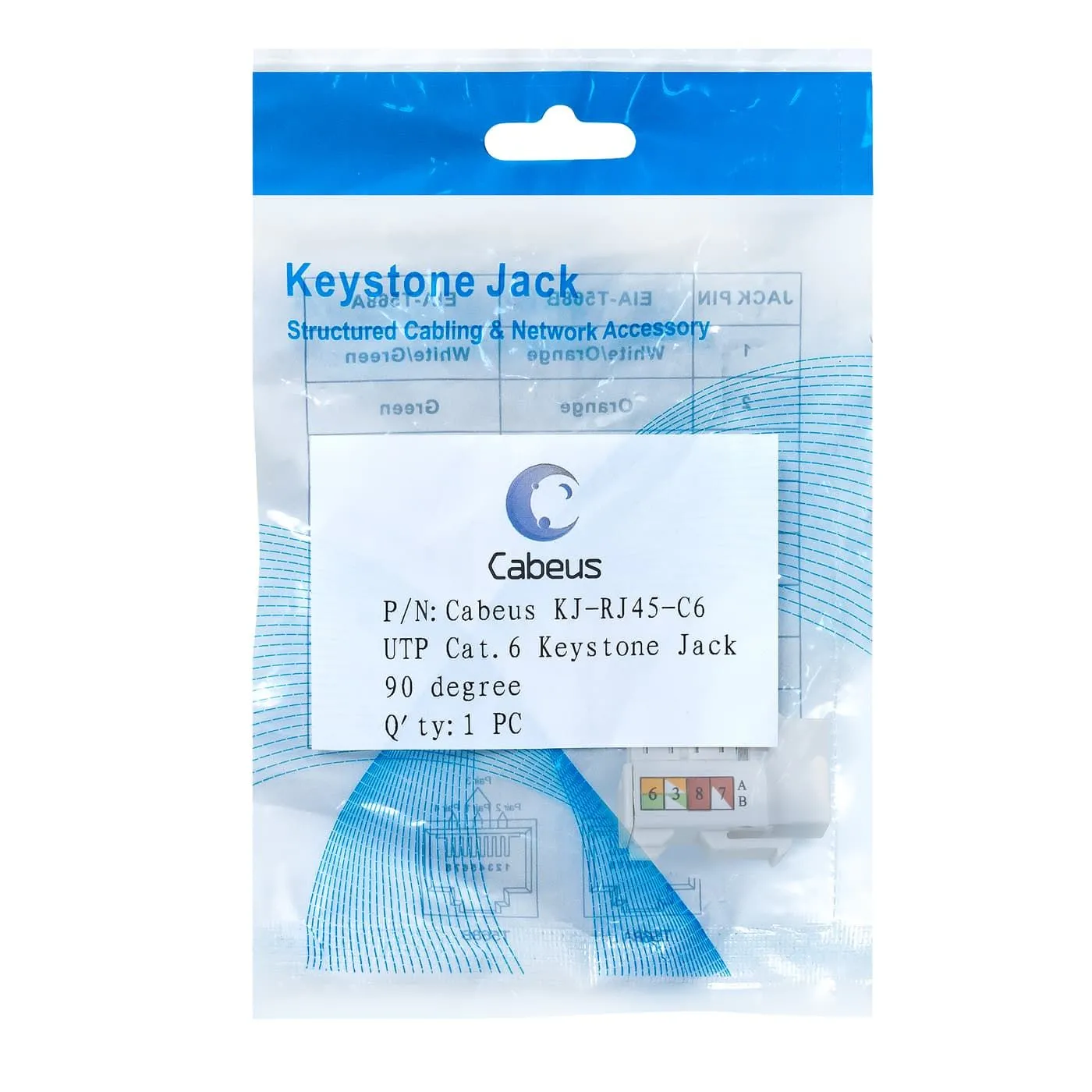Cabeus KJ-RJ45-Cat.6