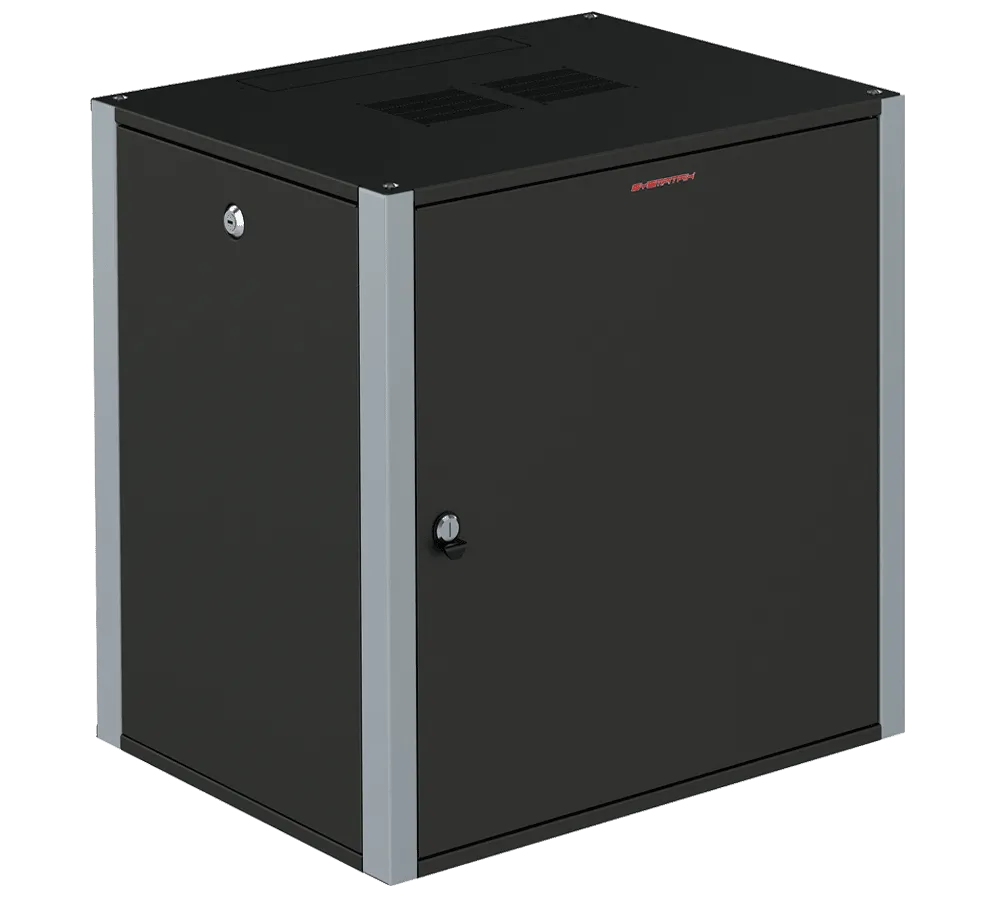 SYSMATRIX WP 6615.920 Шкаф телекоммуникационный настенный 19" 15U 600x600x720mm (ШхГхВ) дверь металл, цвет черный (RAL 9004/RAL7000)