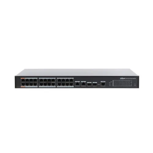 Коммутатор Dahua DH-PFS4226-24ET-240 (1000 Base-TX (1000 мбит/с), Без SFP портов)
