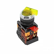 Переключатель ANLC-22 3P желтый с подсветкой 380В NO+NC EKF
