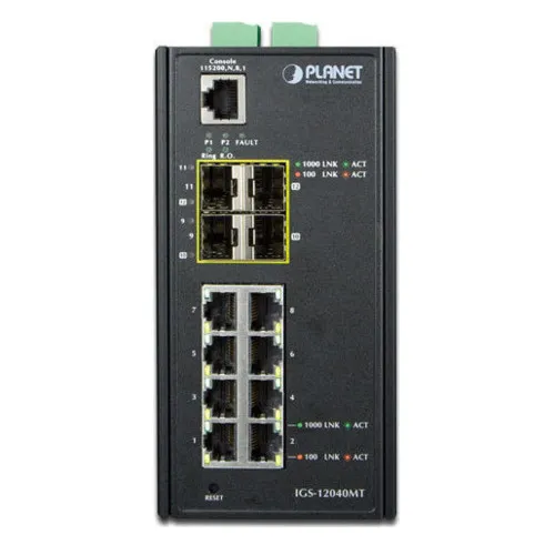 Коммутатор Planet IGS-12040MT (1000 Base-TX (1000 мбит/с), 4 SFP порта)