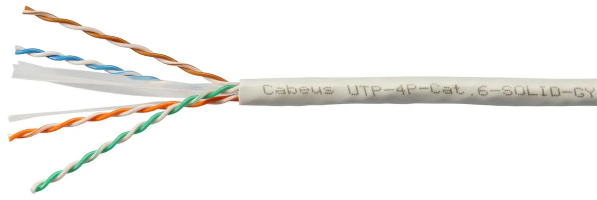 Cabeus UTP-4P-Cat.6-SOLID-GY