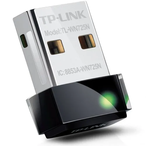 Аксессуар для сетевого оборудования TP-Link TL-WN725N(RU), Беспроводной Nano USB-адаптер, скорость до 150 Мбит/с (Wi-Fi USB-адаптер)