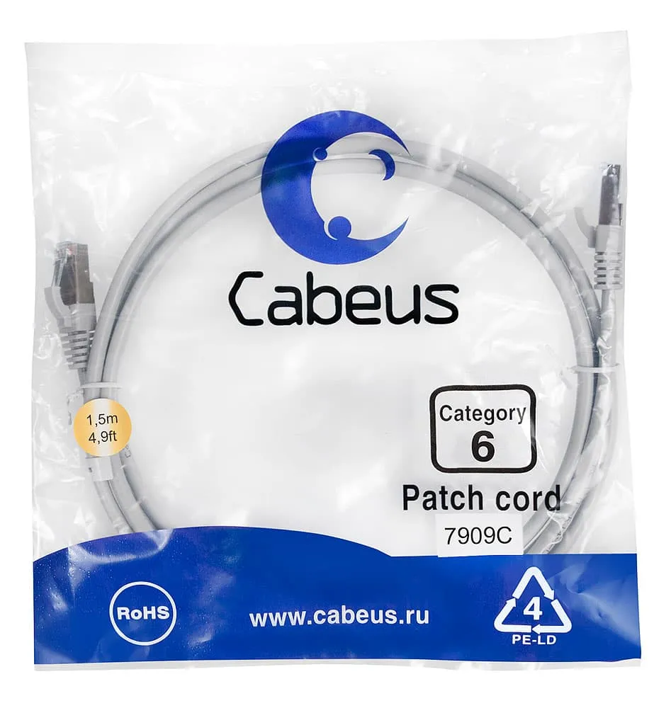 Cabeus PC-FTP-RJ45-Cat.6-1.5m-LSZH