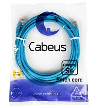 Патч-корд медный Cabeus PC-UTP-RJ45-Cat.5e-5m-BL 19" кабель 5e  синий
