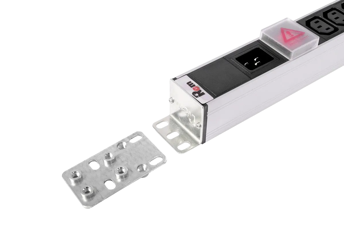 Вертикальный блок розеток Rem-16 с выкл., 14 IEC 60320 C13, 10 C19, вход C20 16A, алюм., 33-48U