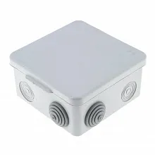 Коробка распаячная КМР-030-014 с крышкой  наружная (100х100х55), 8 мембр. вводов IP54 EKF