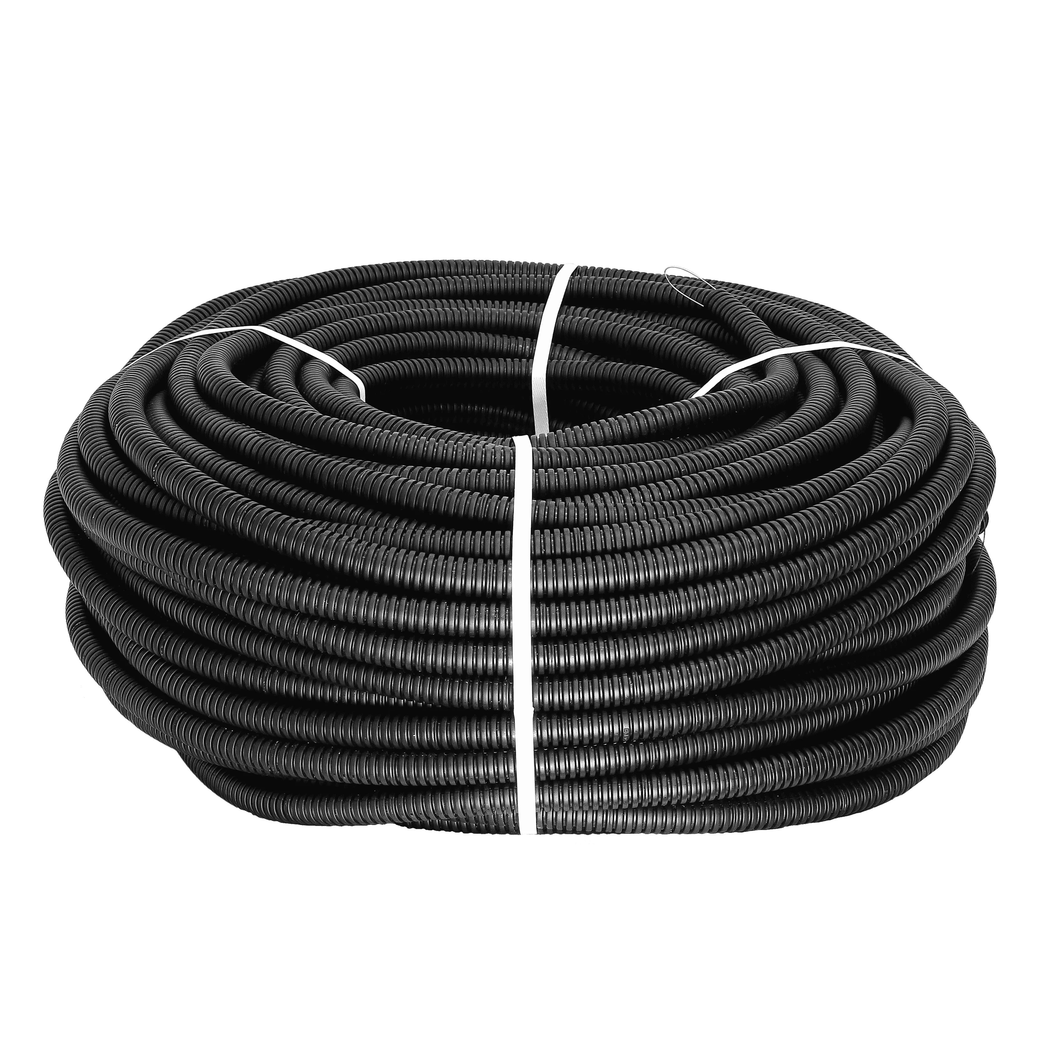 Труба гофр. ПНД Plast с зондом d16мм (25м.) черная EKF