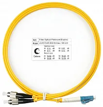 Патч-корд оптический duplex LC-FC 9/125 sm 1,5м LSZH Cabeus