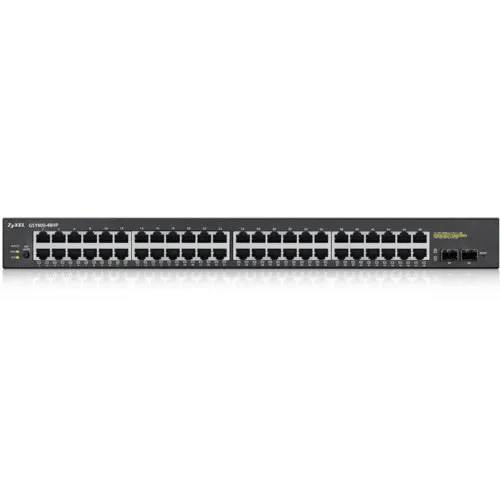 Коммутатор Zyxel GS1900-48HP (1000 Base-TX (1000 мбит/с), 2 SFP порта)
