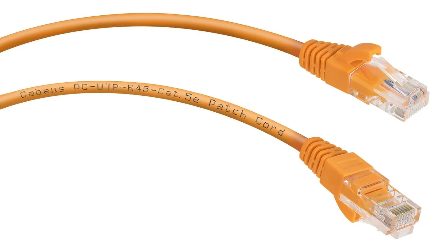 Cabeus PC-UTP-RJ45-Cat.5e-1.5m-OR