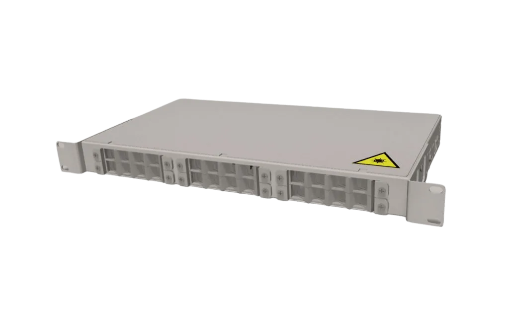 Оптический кросс (бокс) 19", 1U, до 24 портов, цвет черный