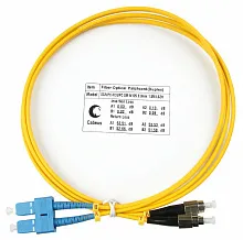 Патч-корд оптический duplex SC-FC 9/125 sm 1,5м LSZH Cabeus