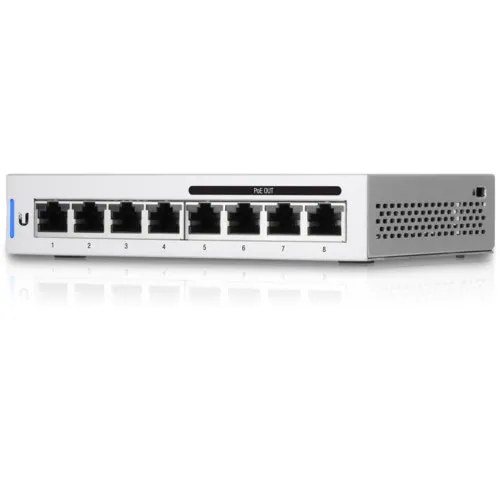 Коммутатор Ubiquiti  US-8-60W-EU (1000 Base-TX (1000 мбит/с), Без SFP портов)