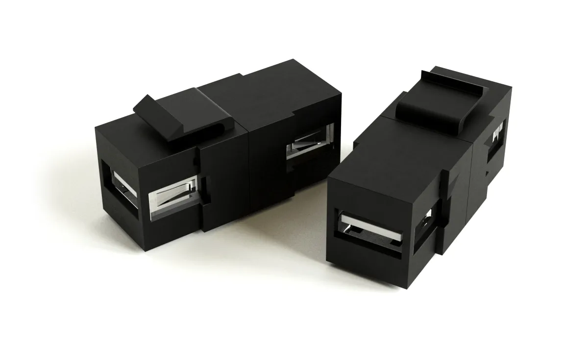 Hyperline KJ1-USB-A2-BK