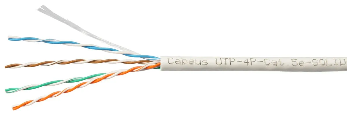 Cabeus UTP-4P-Cat.5e-SOLID-GY