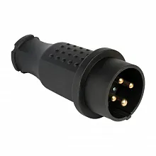 Вилка прямая каучуковая 380В 3P+PE 32A IP44 EKF