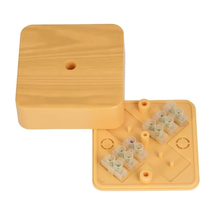 Коробка разветвительная КМР-030-030кг (75х75х26) с клеммником светл. дер. EKF