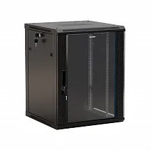 Шкаф телекоммуникационный настенный Hyperline TWB-0645-GP-RAL9004 19" 6U 600x450x367мм