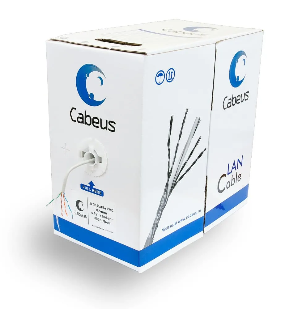 Cabeus UTP-4P-Cat.5e-SOLID-GY